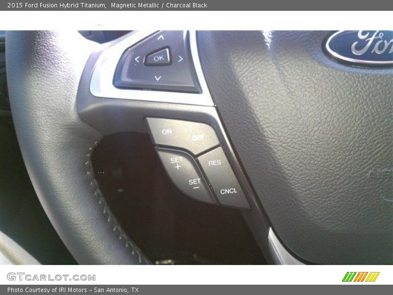 Magnetic Metallic / Charcoal Black 2015 Ford Fusion Hybrid Titanium