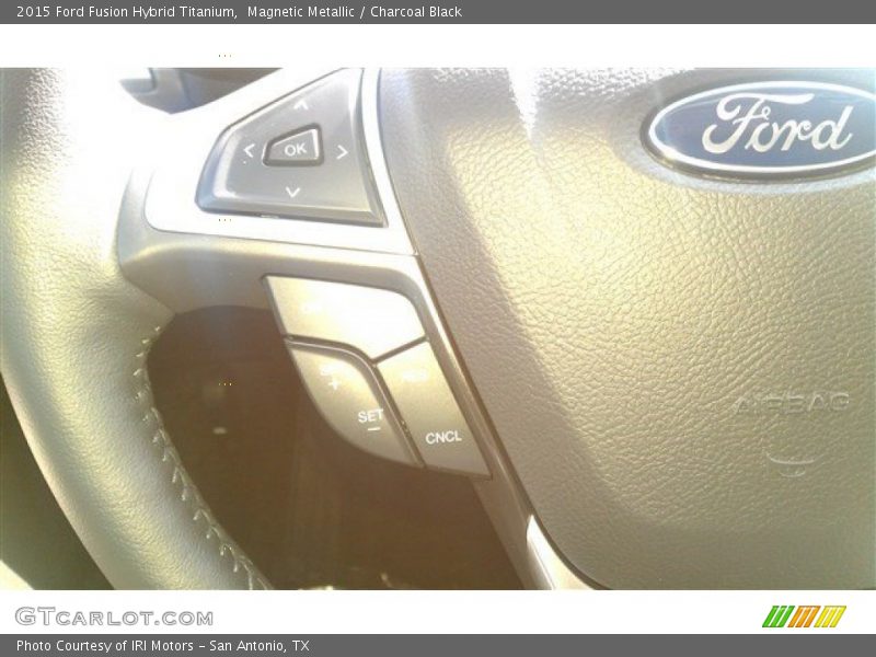 Magnetic Metallic / Charcoal Black 2015 Ford Fusion Hybrid Titanium