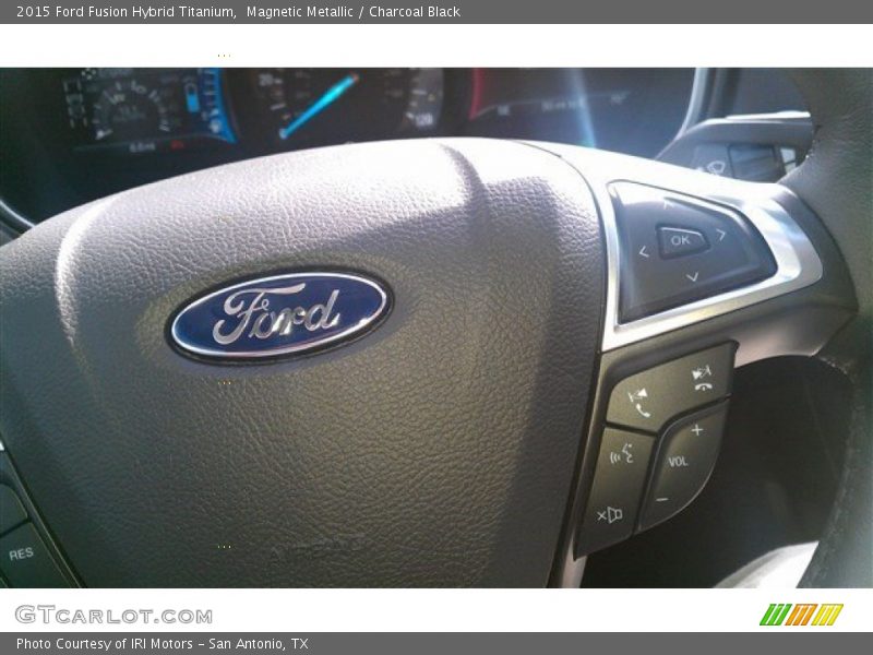 Magnetic Metallic / Charcoal Black 2015 Ford Fusion Hybrid Titanium
