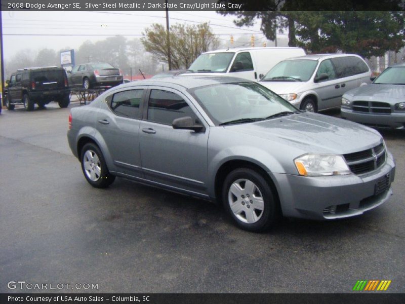 Silver Steel Metallic / Dark Slate Gray/Light Slate Gray 2008 Dodge Avenger SE