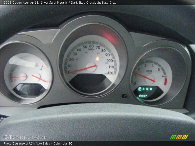 Silver Steel Metallic / Dark Slate Gray/Light Slate Gray 2008 Dodge Avenger SE