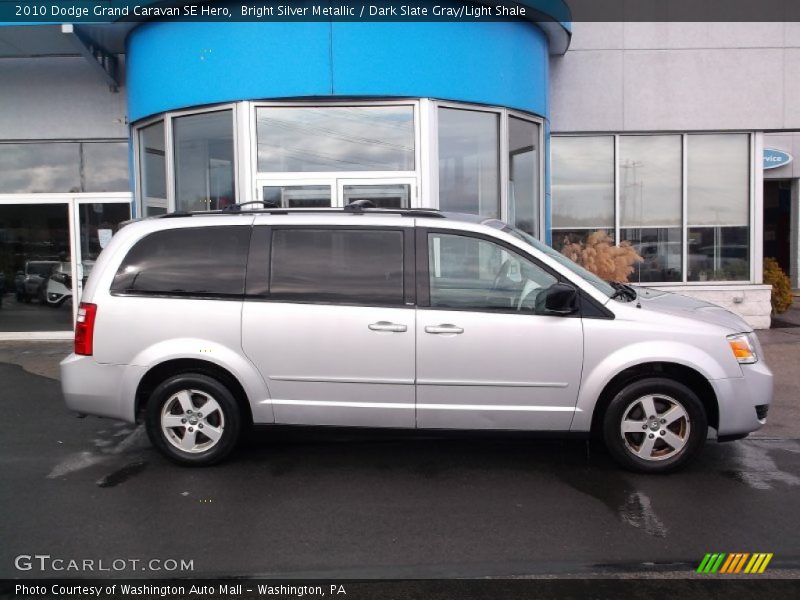 Bright Silver Metallic / Dark Slate Gray/Light Shale 2010 Dodge Grand Caravan SE Hero