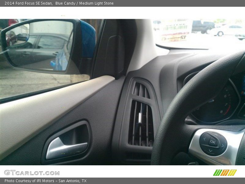 Blue Candy / Medium Light Stone 2014 Ford Focus SE Sedan