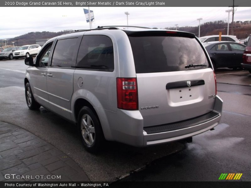 Bright Silver Metallic / Dark Slate Gray/Light Shale 2010 Dodge Grand Caravan SE Hero