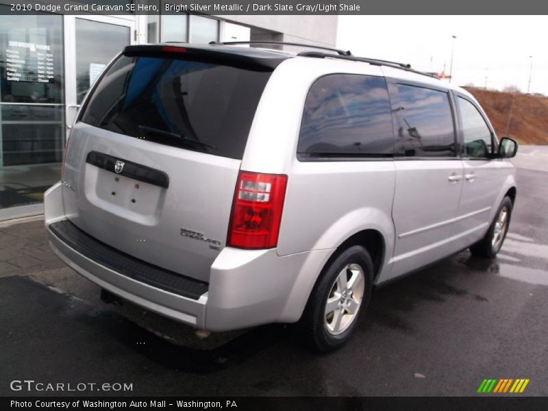 Bright Silver Metallic / Dark Slate Gray/Light Shale 2010 Dodge Grand Caravan SE Hero