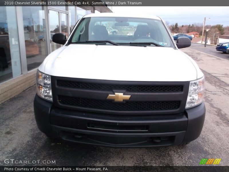 Summit White / Dark Titanium 2010 Chevrolet Silverado 1500 Extended Cab 4x4