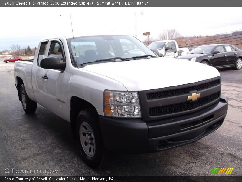 Summit White / Dark Titanium 2010 Chevrolet Silverado 1500 Extended Cab 4x4