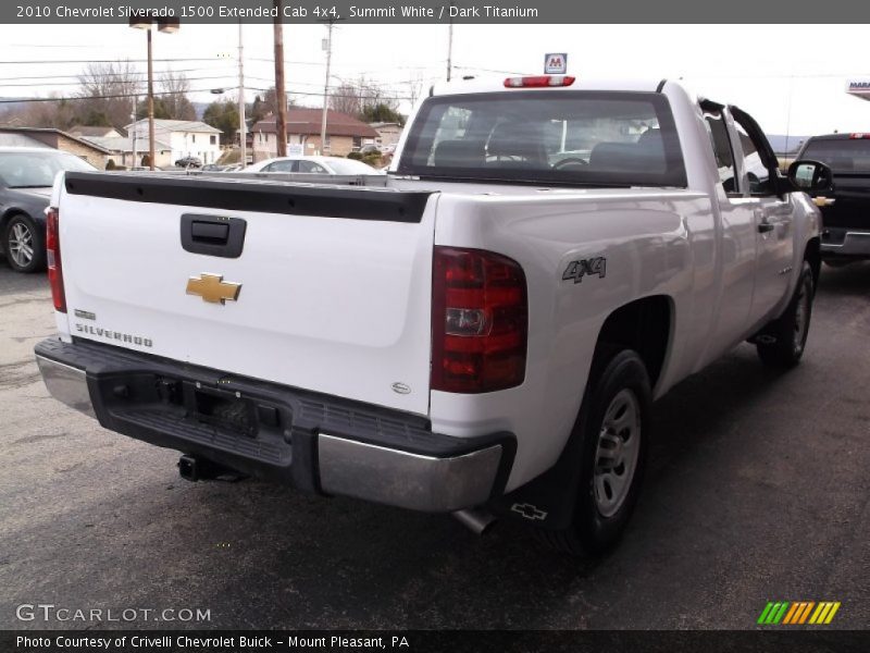 Summit White / Dark Titanium 2010 Chevrolet Silverado 1500 Extended Cab 4x4