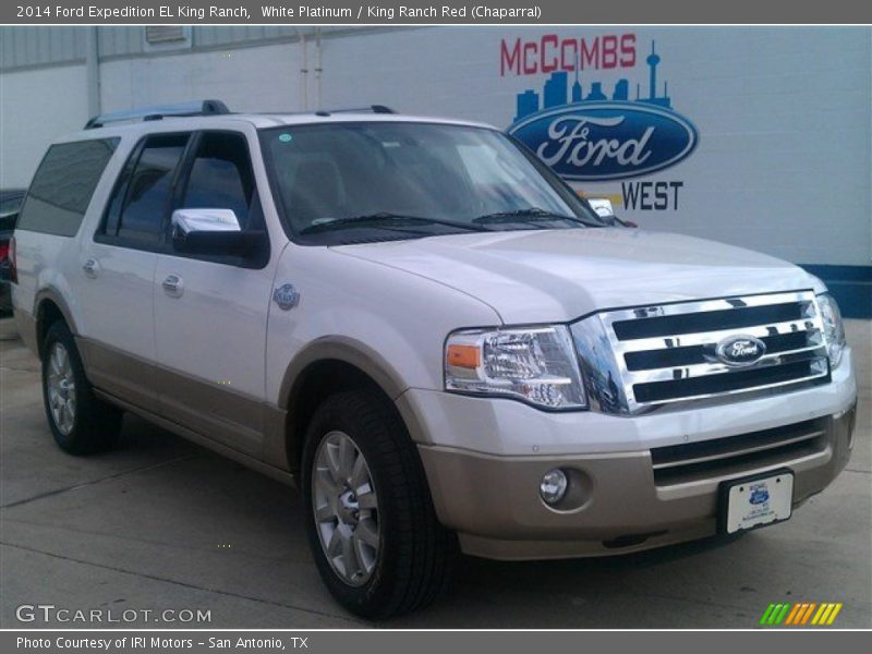White Platinum / King Ranch Red (Chaparral) 2014 Ford Expedition EL King Ranch
