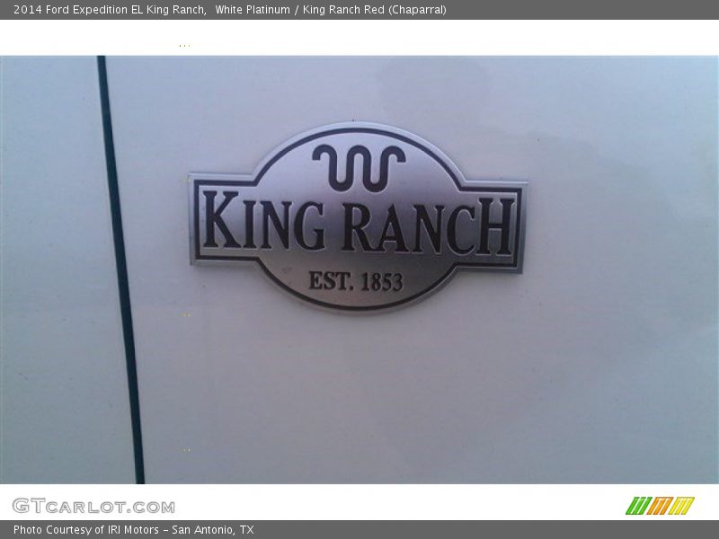 White Platinum / King Ranch Red (Chaparral) 2014 Ford Expedition EL King Ranch