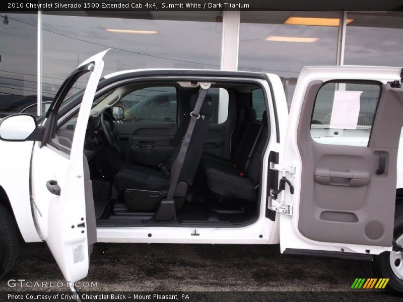 Summit White / Dark Titanium 2010 Chevrolet Silverado 1500 Extended Cab 4x4