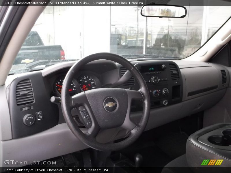 Summit White / Dark Titanium 2010 Chevrolet Silverado 1500 Extended Cab 4x4