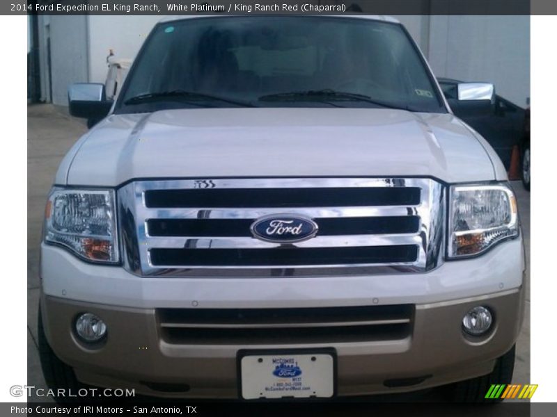 White Platinum / King Ranch Red (Chaparral) 2014 Ford Expedition EL King Ranch