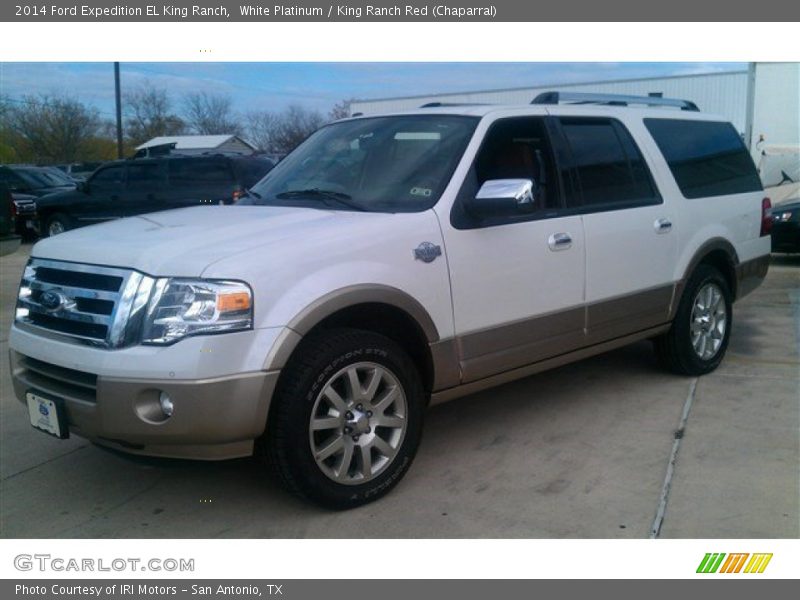 White Platinum / King Ranch Red (Chaparral) 2014 Ford Expedition EL King Ranch