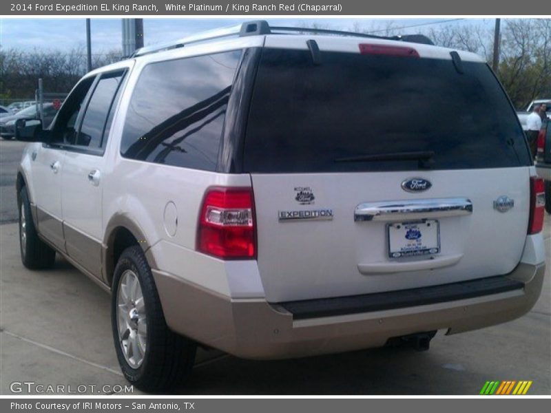 White Platinum / King Ranch Red (Chaparral) 2014 Ford Expedition EL King Ranch