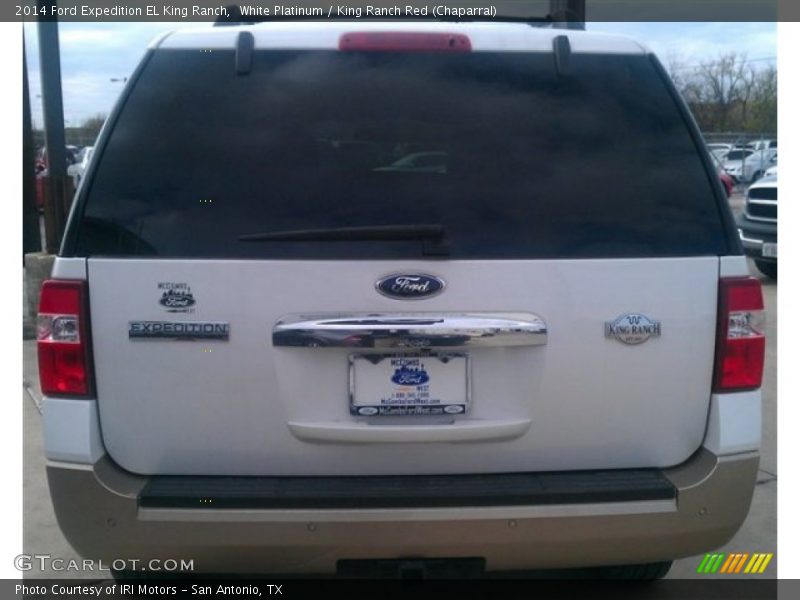 White Platinum / King Ranch Red (Chaparral) 2014 Ford Expedition EL King Ranch