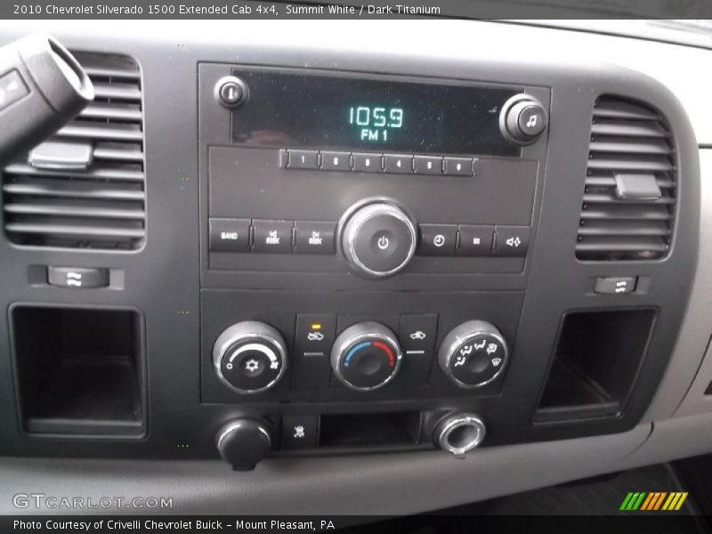 Summit White / Dark Titanium 2010 Chevrolet Silverado 1500 Extended Cab 4x4