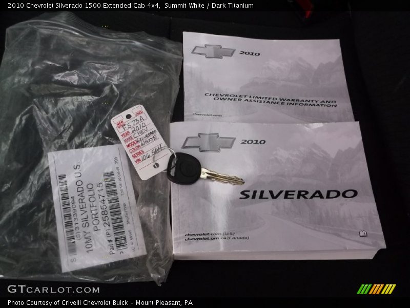 Summit White / Dark Titanium 2010 Chevrolet Silverado 1500 Extended Cab 4x4