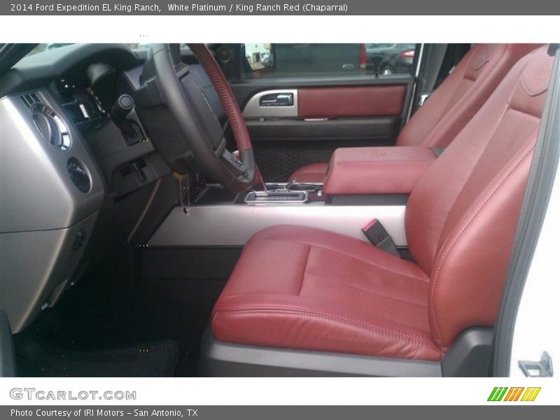 White Platinum / King Ranch Red (Chaparral) 2014 Ford Expedition EL King Ranch