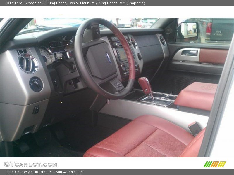 White Platinum / King Ranch Red (Chaparral) 2014 Ford Expedition EL King Ranch