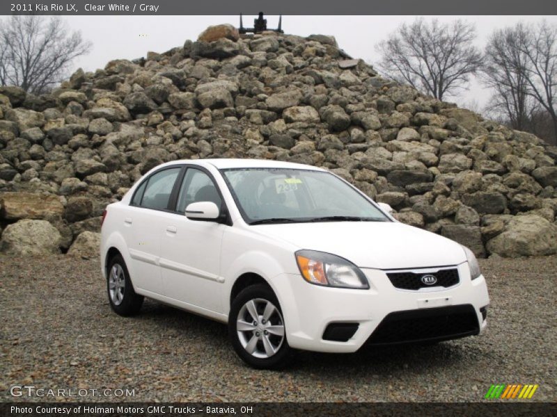 Clear White / Gray 2011 Kia Rio LX