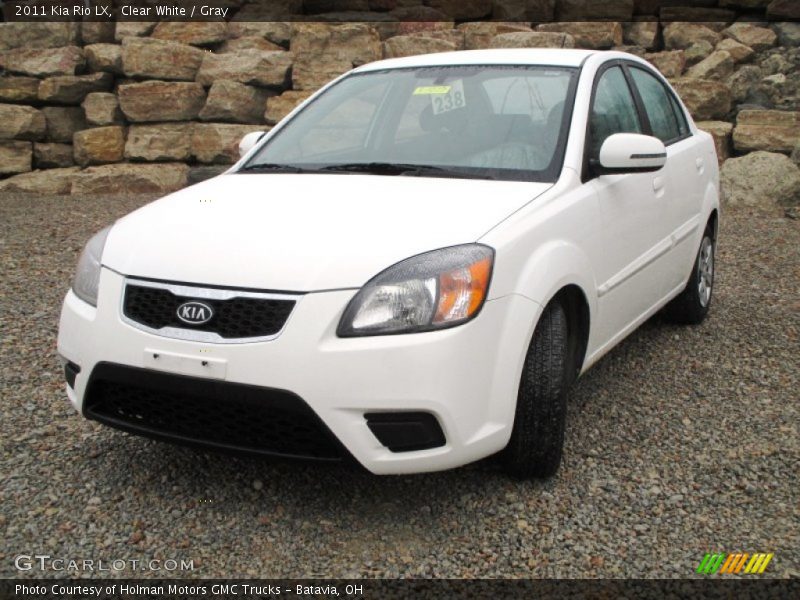 Clear White / Gray 2011 Kia Rio LX