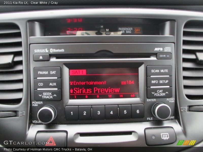 Clear White / Gray 2011 Kia Rio LX
