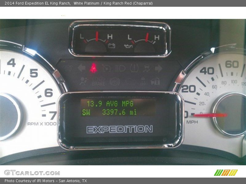White Platinum / King Ranch Red (Chaparral) 2014 Ford Expedition EL King Ranch