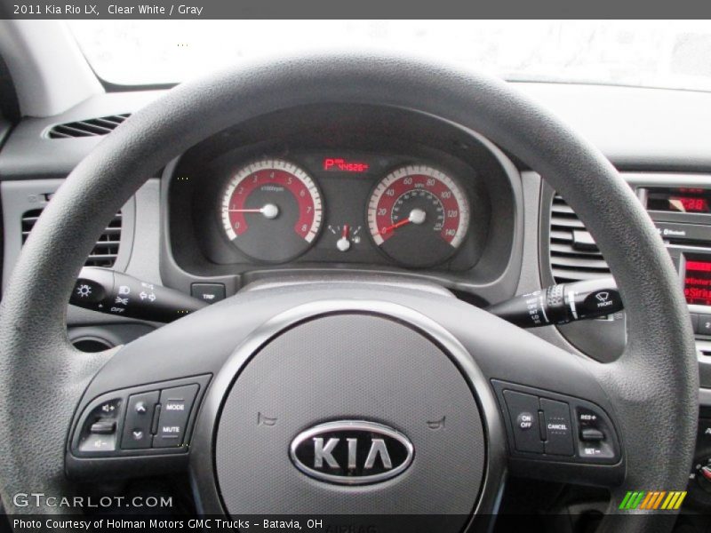 Clear White / Gray 2011 Kia Rio LX