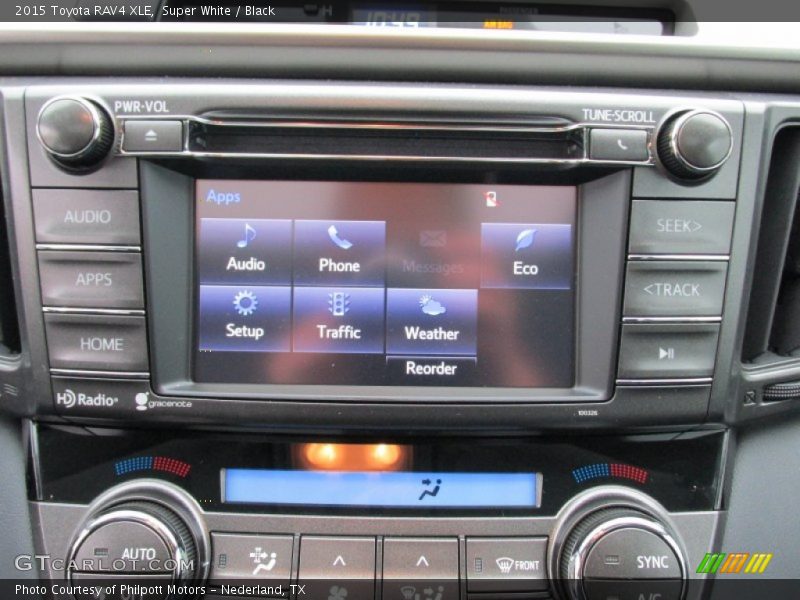 Super White / Black 2015 Toyota RAV4 XLE