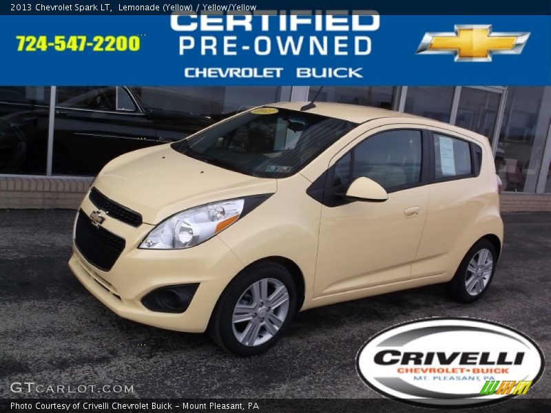Lemonade (Yellow) / Yellow/Yellow 2013 Chevrolet Spark LT