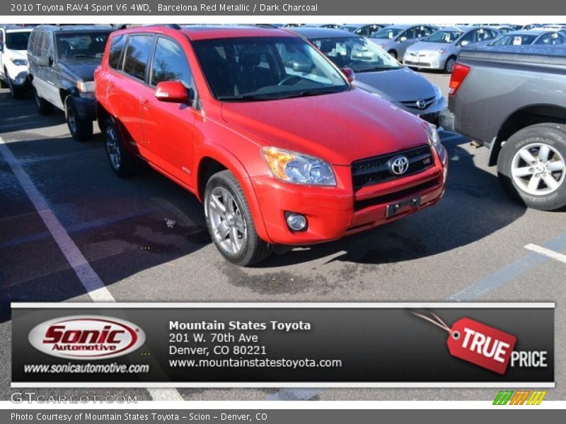 Barcelona Red Metallic / Dark Charcoal 2010 Toyota RAV4 Sport V6 4WD