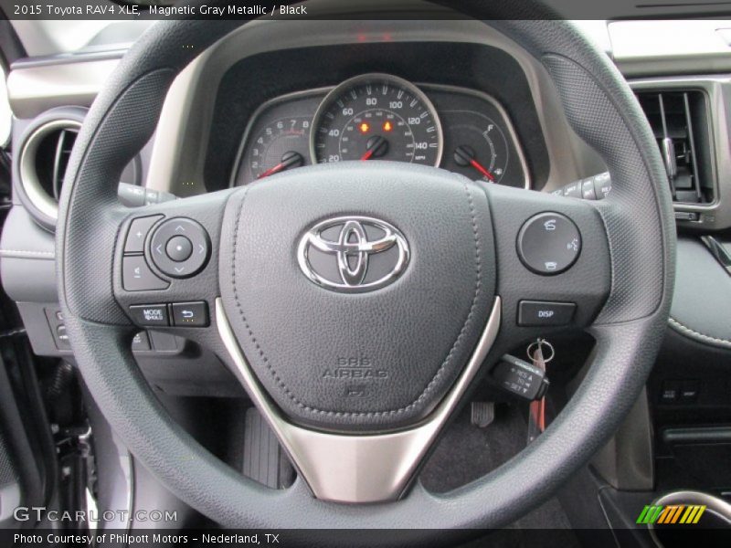Magnetic Gray Metallic / Black 2015 Toyota RAV4 XLE