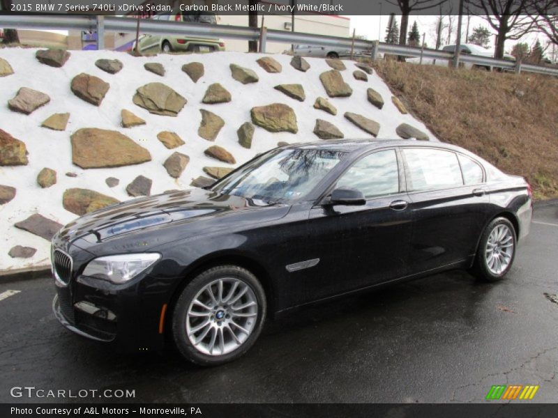 Carbon Black Metallic / Ivory White/Black 2015 BMW 7 Series 740Li xDrive Sedan