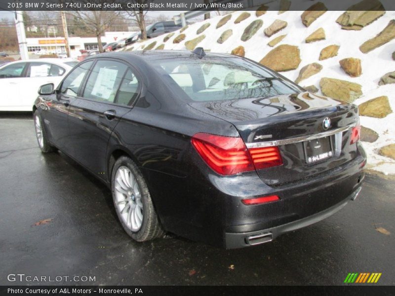 Carbon Black Metallic / Ivory White/Black 2015 BMW 7 Series 740Li xDrive Sedan