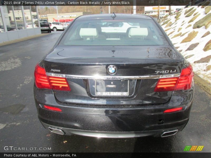 Carbon Black Metallic / Ivory White/Black 2015 BMW 7 Series 740Li xDrive Sedan