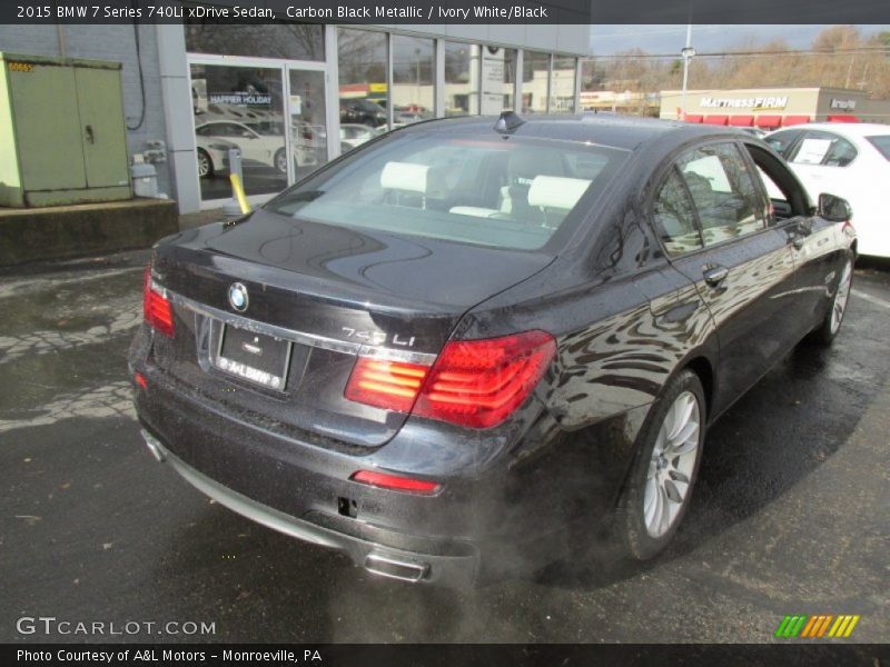 Carbon Black Metallic / Ivory White/Black 2015 BMW 7 Series 740Li xDrive Sedan
