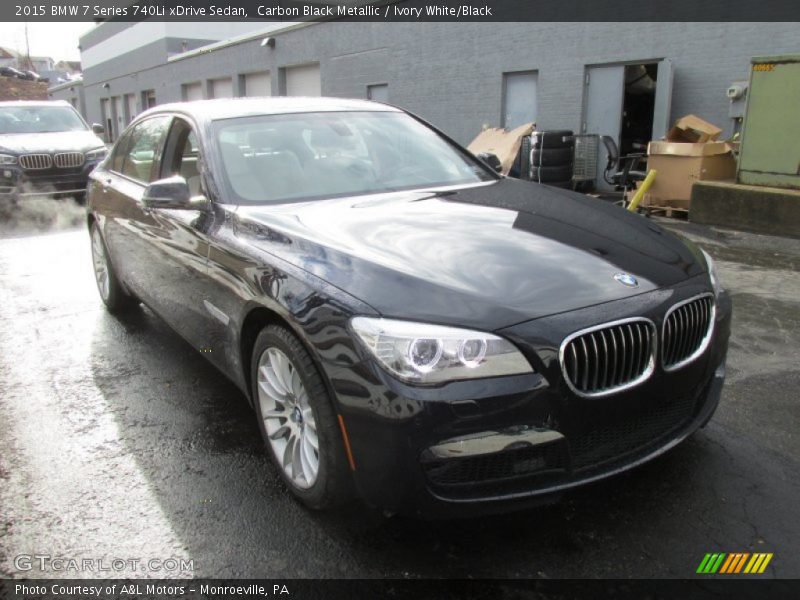 Carbon Black Metallic / Ivory White/Black 2015 BMW 7 Series 740Li xDrive Sedan