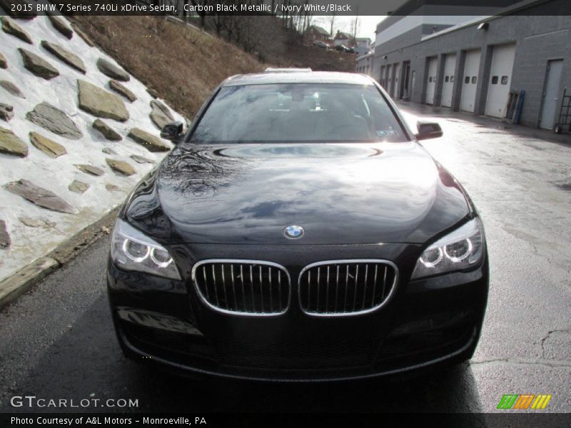 Carbon Black Metallic / Ivory White/Black 2015 BMW 7 Series 740Li xDrive Sedan