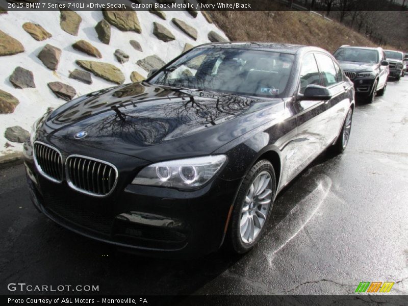 Carbon Black Metallic / Ivory White/Black 2015 BMW 7 Series 740Li xDrive Sedan