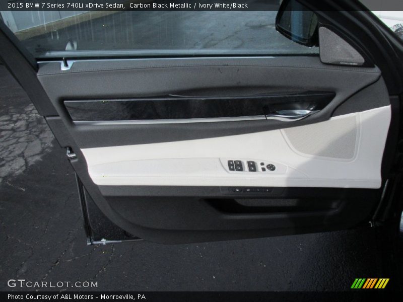 Carbon Black Metallic / Ivory White/Black 2015 BMW 7 Series 740Li xDrive Sedan