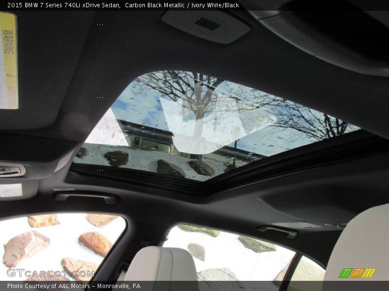 Carbon Black Metallic / Ivory White/Black 2015 BMW 7 Series 740Li xDrive Sedan