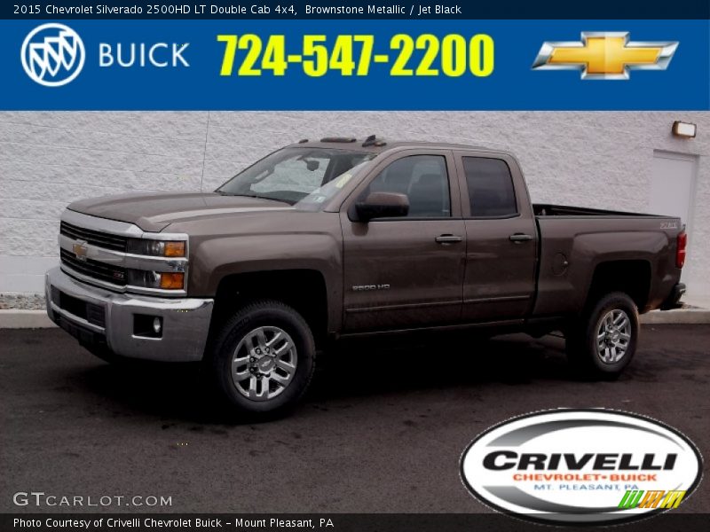 Brownstone Metallic / Jet Black 2015 Chevrolet Silverado 2500HD LT Double Cab 4x4