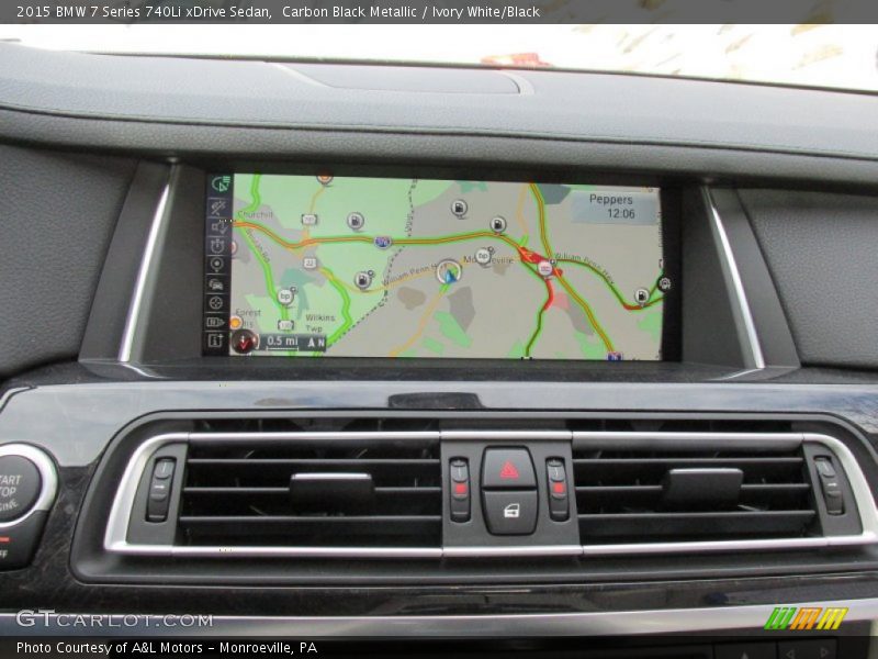 Carbon Black Metallic / Ivory White/Black 2015 BMW 7 Series 740Li xDrive Sedan