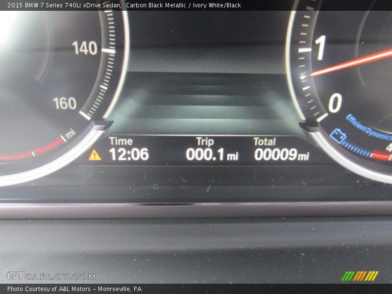 Carbon Black Metallic / Ivory White/Black 2015 BMW 7 Series 740Li xDrive Sedan