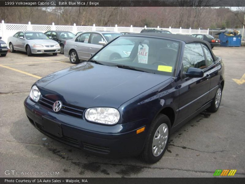 Batik Blue Mica / Beige 1999 Volkswagen Cabrio GL