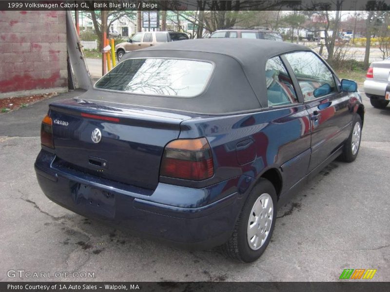 Batik Blue Mica / Beige 1999 Volkswagen Cabrio GL