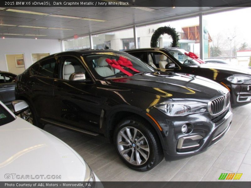 Dark Graphite Metallic / Ivory White/Black 2015 BMW X6 xDrive35i