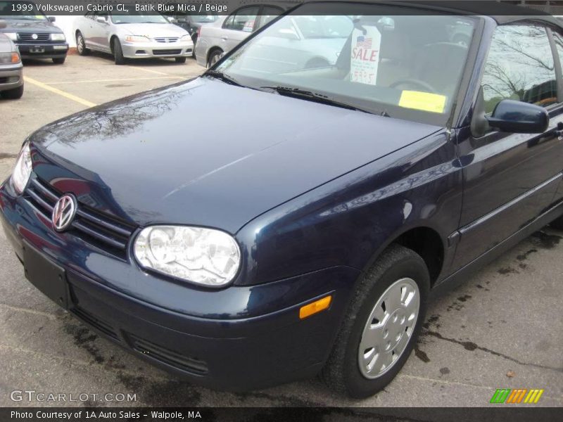 Batik Blue Mica / Beige 1999 Volkswagen Cabrio GL
