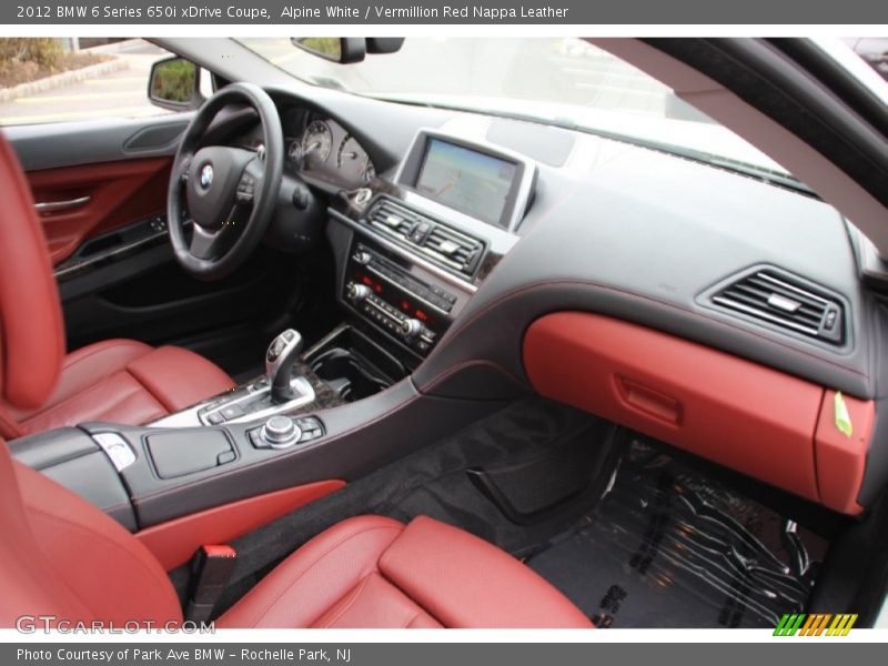 Alpine White / Vermillion Red Nappa Leather 2012 BMW 6 Series 650i xDrive Coupe